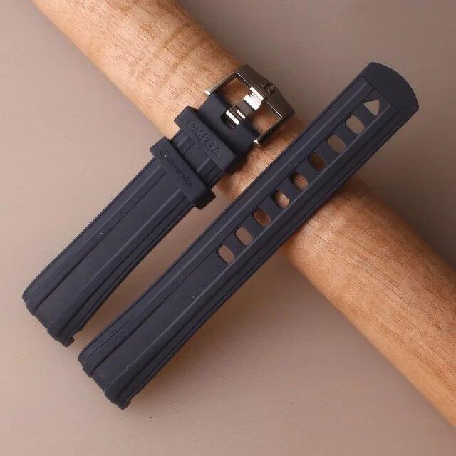 20mm Rubber Silicone Watch Strap Band For Omega Seamaster 300 Watchband Belts