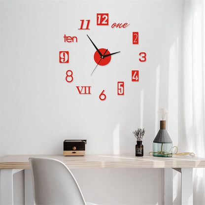 DIY Wall Clocks Creative Acrylic Punch-Free Luminous Living Room Home Decor 16in