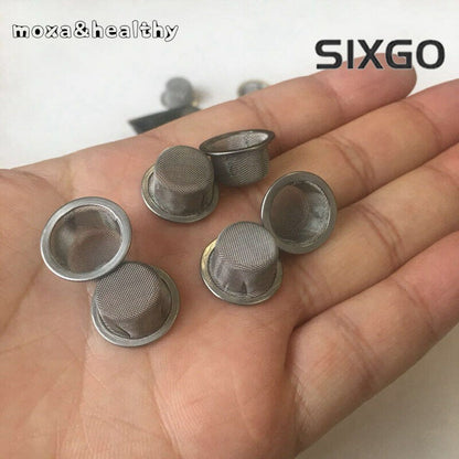 10Pcs/Lot Crystal Smoking Tubes Pipe Hookah Bong Screens Metal Mesh Bowl Filters