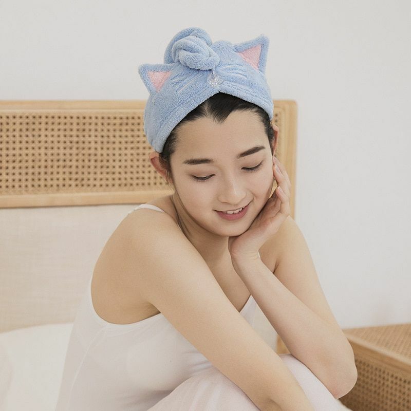 Dry Hair Hats Towels Bathroom Microfiber Solid Quickly Homes Textile Embroidery