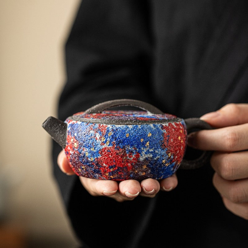 Crude Pottery Tea Pot Antique Style Chinese Ceramic Master Pot Handmade Craft