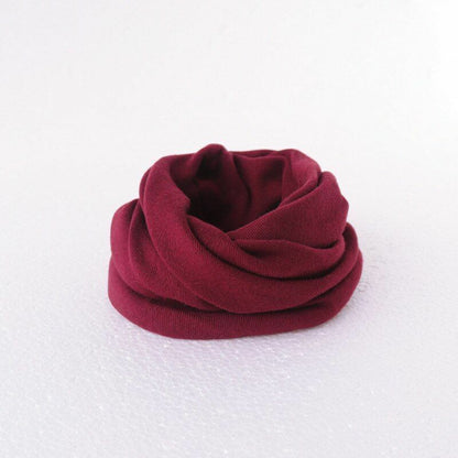 Hats Scarf Solid Knitted Cotton Baby Children Warm Earmuffs Colorful Crown Caps