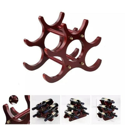 Bottle Holder Home Decoration 1Pc Wooden Red Wine Holder Mount Bar Display Shelf
