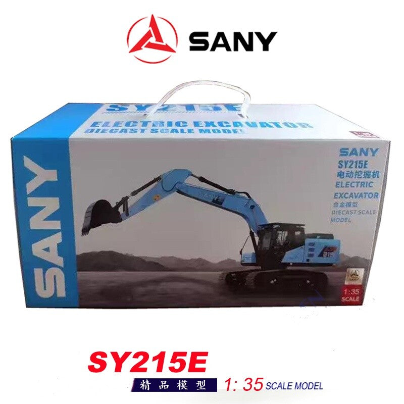 1:35 SANY SY215E Electric Excavator Construction Machine Equipment Diecast Model