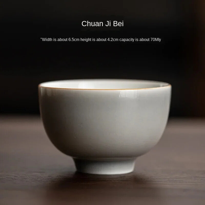 Ice Gray Glaze Cup Handmade Ceramic Tea Cup Tea Cup Home Bowls Cup Teacups