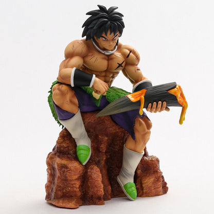 Dragon Ball Sitting Posture Broly Broli PVC Action Figure Statue Model Toy Gift