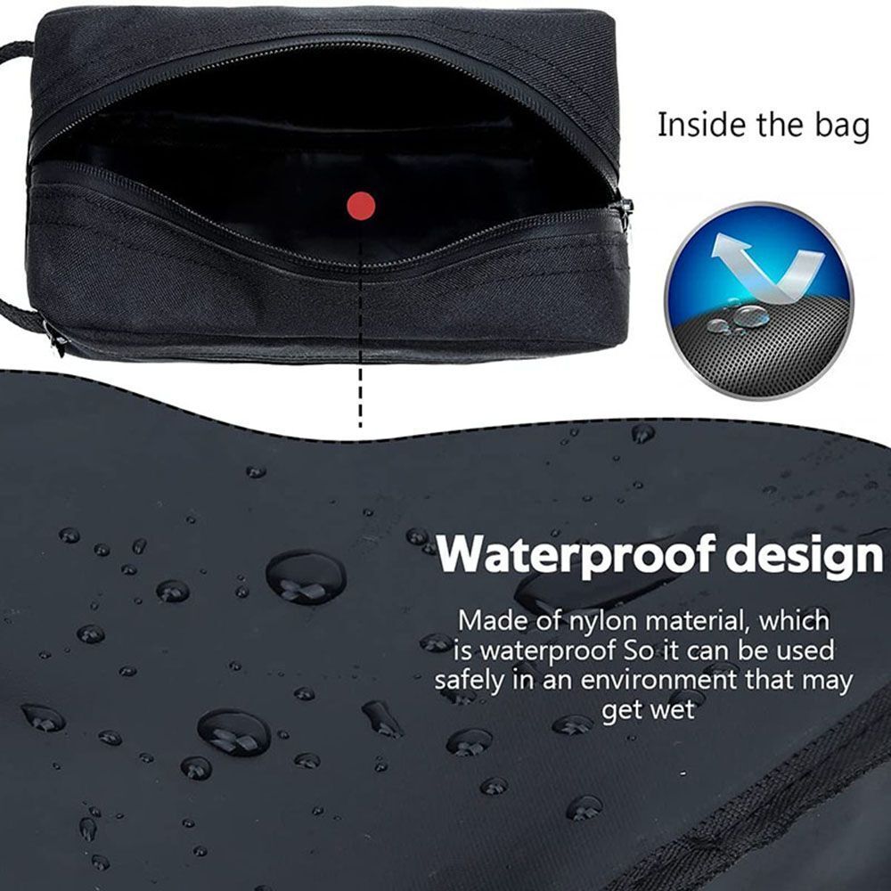 Canvas Cosmetic Bag Travel Waterproof Handbag Makeup Bag Gray Blue Red 22*14*7cm