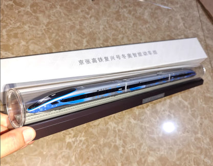 1:160 55CM Fuxing Winter Olympics Intelligent Multiple Unit Train Diecast Model