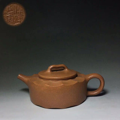 vintage chinese yixing purple clay teapot zisha ceremony carving Collectible art