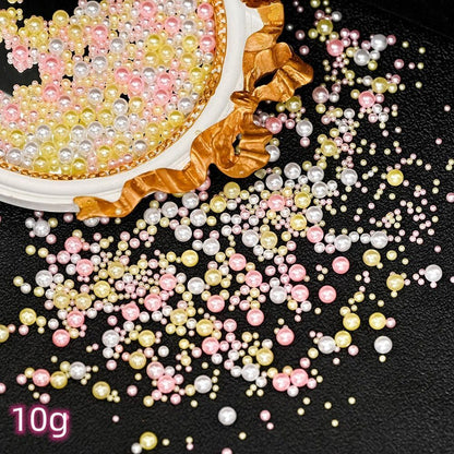 Nail Art Decals 20-100Pcs 3D Heart Charms Clear Acrylic DIY Manicure Accessories