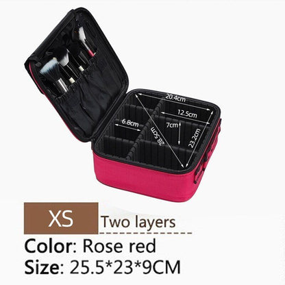 Large Cosmetic Bags Women Traveling Makeup Cases Oxford Purses Black Zipper 1 PC