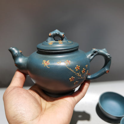 Chinese Yixing Zisha Clay Handmade Exquisite Teapot （暗香套壶 底款：蒋蓉)