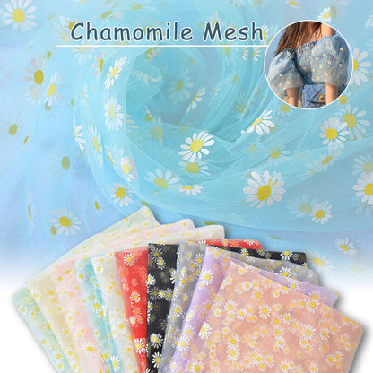 Floral Daisy Gauze Mesh Fabric Transparent Chiffon DIY Sweet Dress Blouse Bags