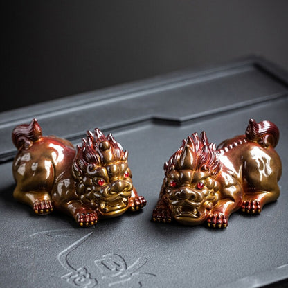 Color Change Tea Pet Mascot Wealth Bring Ornament House Warming Gift Resin Small