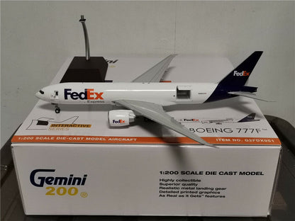 1:200 32CM GeminiJets FedEx BOEING 777-200LRF Airfreighter Diecast Plane Model