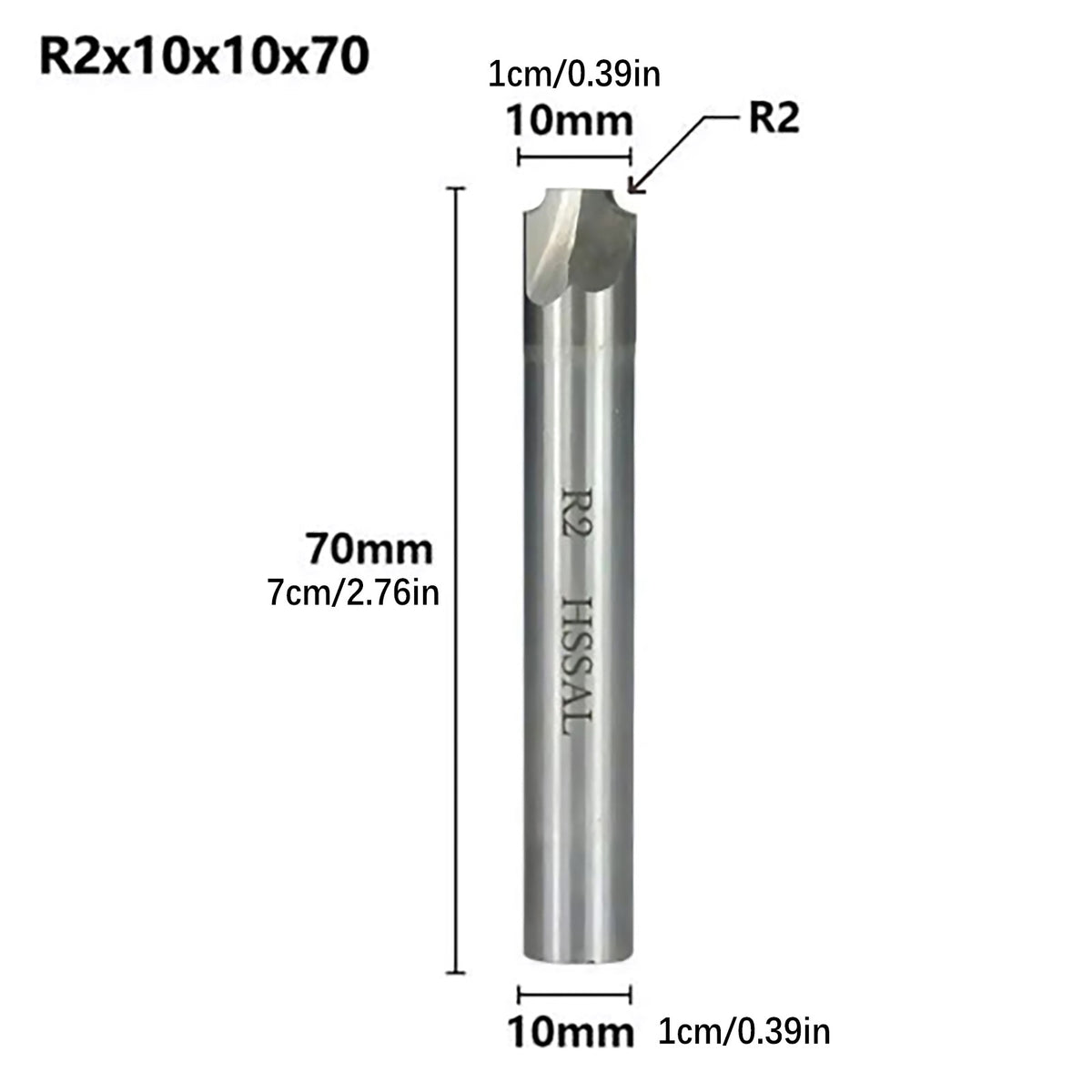 R2-R10 Radius HSS Corner Rounding End Mill Milling Cutter CNC Router Bit Tool