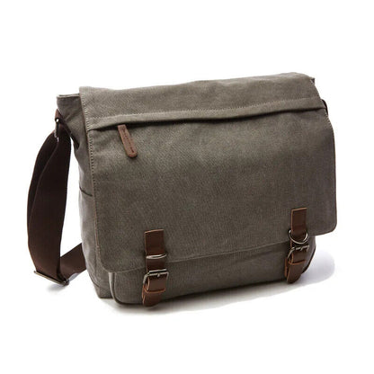 Canvas Laptop Shoulder Bag Men Crossbody Bags School Bookbag