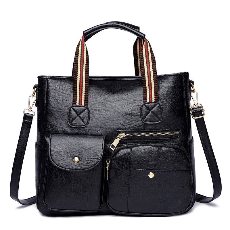 Fashion Leather Handbags Women Luxury Bags Large Tote Shoulder Bags 21*16.5*10CM