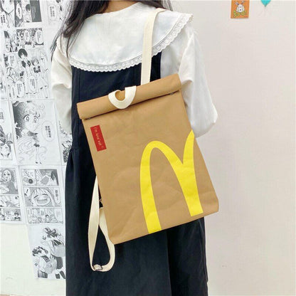 Fashion Student Schoolbag Backpack Canvas Messenger Bag Girl Unisex Shoulder Bag