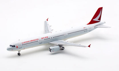 1:200 Aviation CATHAY DRAGON AIRBUS A321 Passenger Airplane Diecast Plane Model