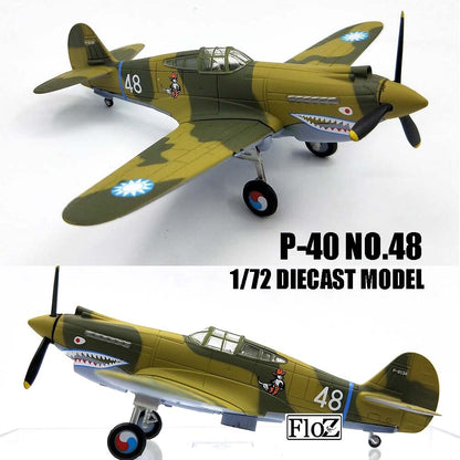 WWII P-40 NO.48 1/72 diecast plane model aircraft