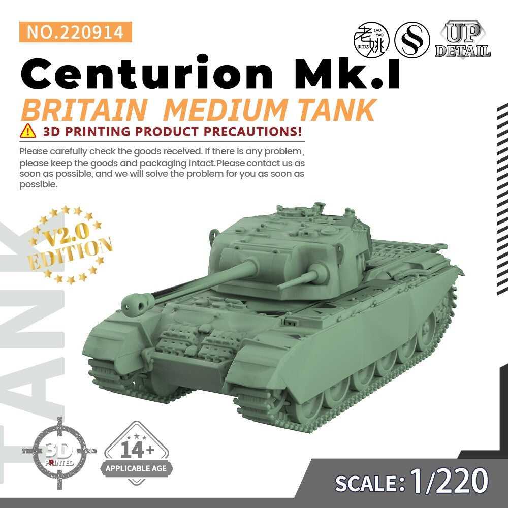 SSMODEL SS220914 1/220 Military Model Kit Britain Centurion Mk.I Medium Tank