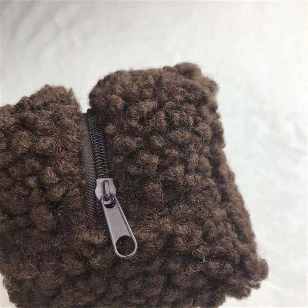 Plush Cosmetic Bag Large Travel Makeup Organizer Toiletry Storage Pouch 18*9*7cm