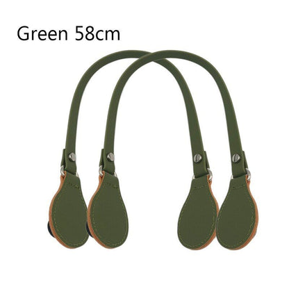Flat Handles Faux Leather Handle Removable Flowers Canvas Handbags Accessories