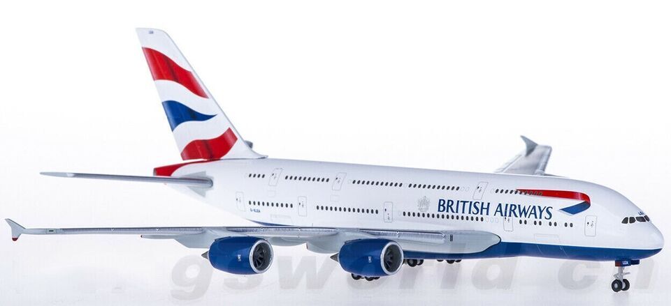 1:400 Hogan BRISTISH AIRWAYS AIRBUS A380 Passenger Airplane Diecast Plane Model