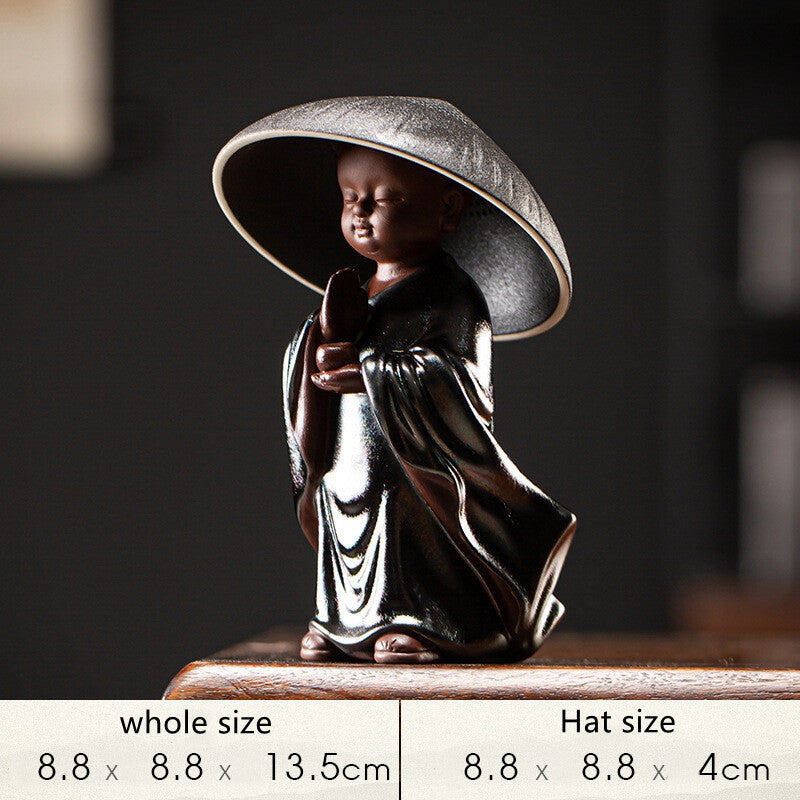 Real Yixing Zisha Tea Pet Creative House Warming Gift Monk Statue Filter Net New