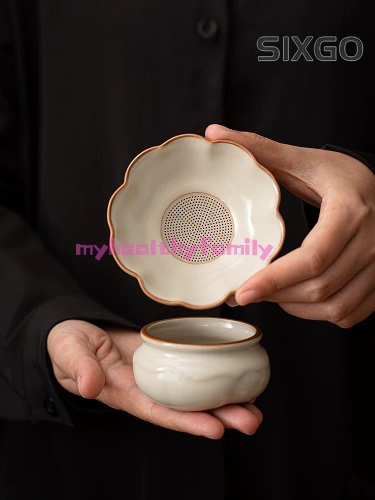 Ru Kiln Tea Filtration Ceramic Filter Screen Tea Strainer Tea Strainer