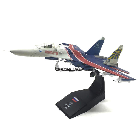 1/100 1987 Sukhoi SU-27 Flanker Plane Model Diecast Military Airplane Model