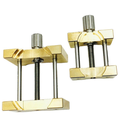 2Pc Copper Watch/Jewelry Movement Clip Holder Fixed Disassemble Base Repair Tool