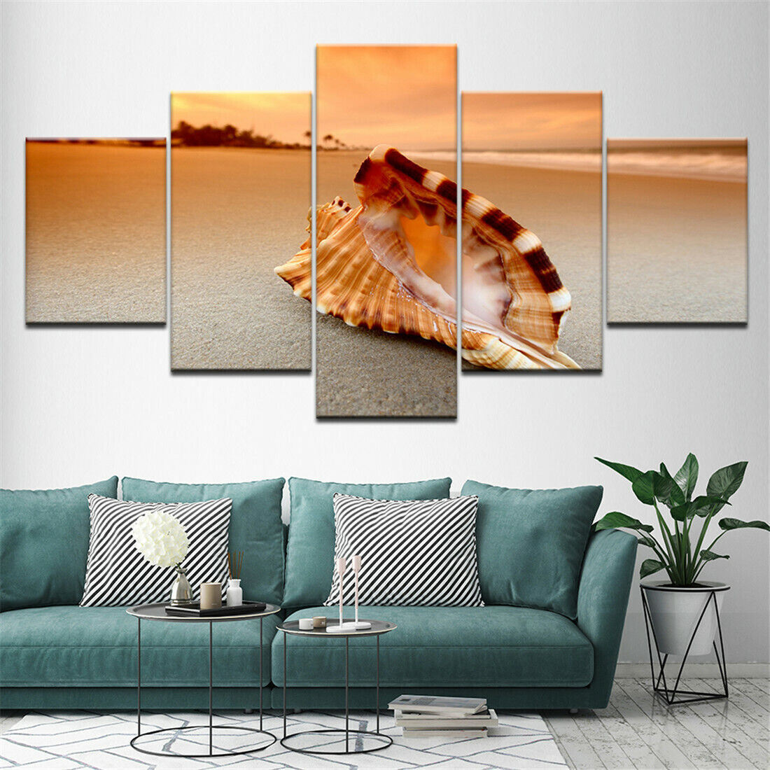 Wall Art Canvas Painting Seascape Shell Home Decor Picture Modern No Framed