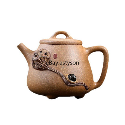 Original Ore Real Yixing Zisha Old Duan Clay Tea Pot Lotus Root Relief Shipiao