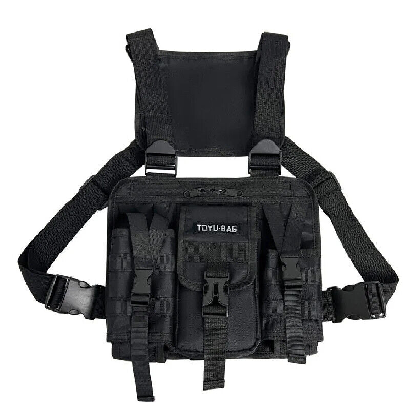 Men Chest Bags Unisex Tactical Vest Backpacks Sport Travel Chest Pack