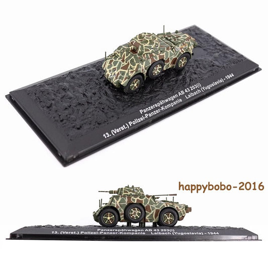 1:72 German Panzerspahwagen Armored Reconnaissance Vehicle AB43 203 Tank Model