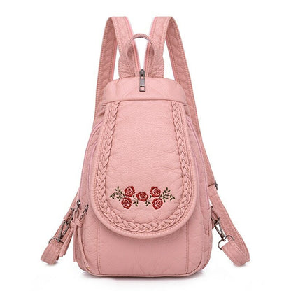 High Quality Backpack Women New Leather Backpack School Bag for Teenage Girls