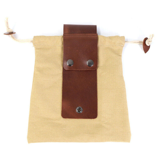 Portable Foldable Metal Detecting Finds Pouch Canvas Drawsting Waist Bag Outdoor