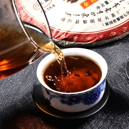 2012 Golden Peacock Tea YUNNAN Menghai kong que Puer Ripe Shu Pu-erh Cake 357g