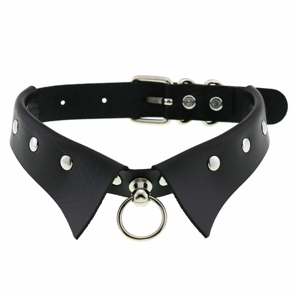 Women Men Chokers Steampunk Party Necklace Gothic Collar Pendants Leather 4x43cm