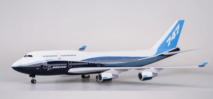 1:150 47CM BOEING 747-400 Passenger Airplane Landing Gear Resin Aircraft Model