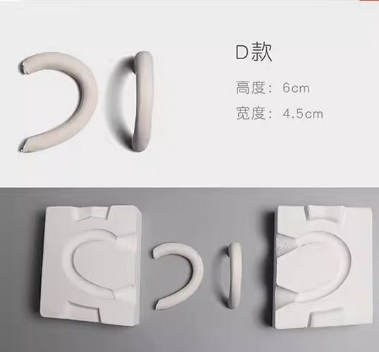 Pottery Tools Ceramics Plaster Gypsum Moulds DIY Clay Coffee Cups Handle Shapers