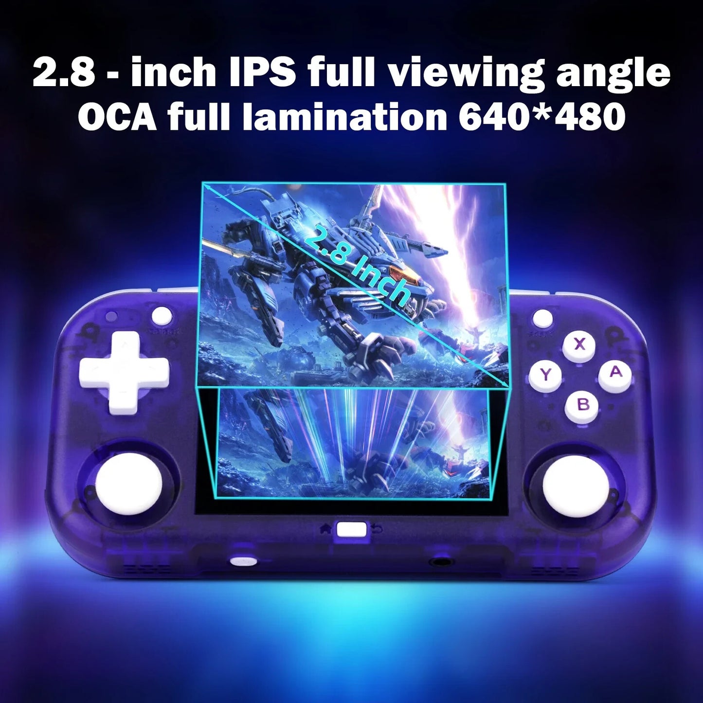 Mini Zero 28 Game Console,2.8 Inch IPS 2900mAh Battery Built in 11000 Game