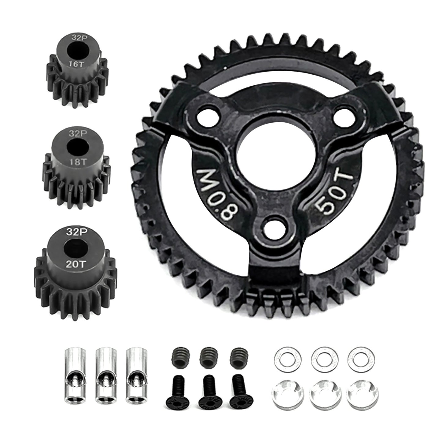 0.8M 32P Spur Gear 50T 16T 18T 20T For Traxxas Slash 2WD VXL XL-5 Bandit 1/10 F