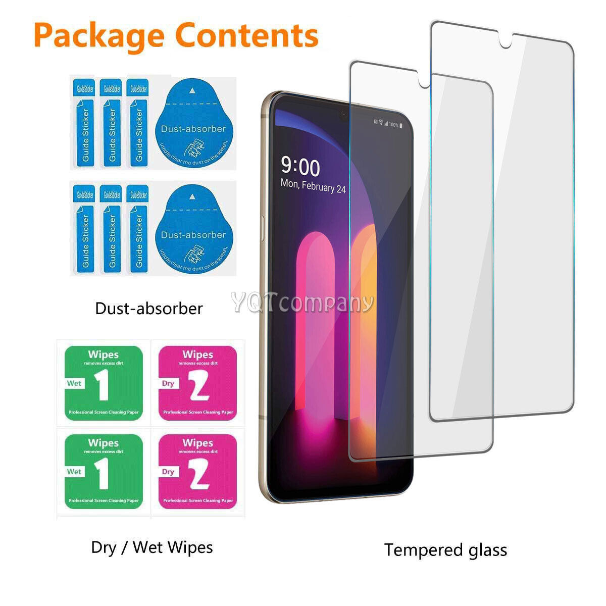 Case For LG V60 ThinQ 5G Clip Belt Stand Rubber Cover / Tempered Glass Protector