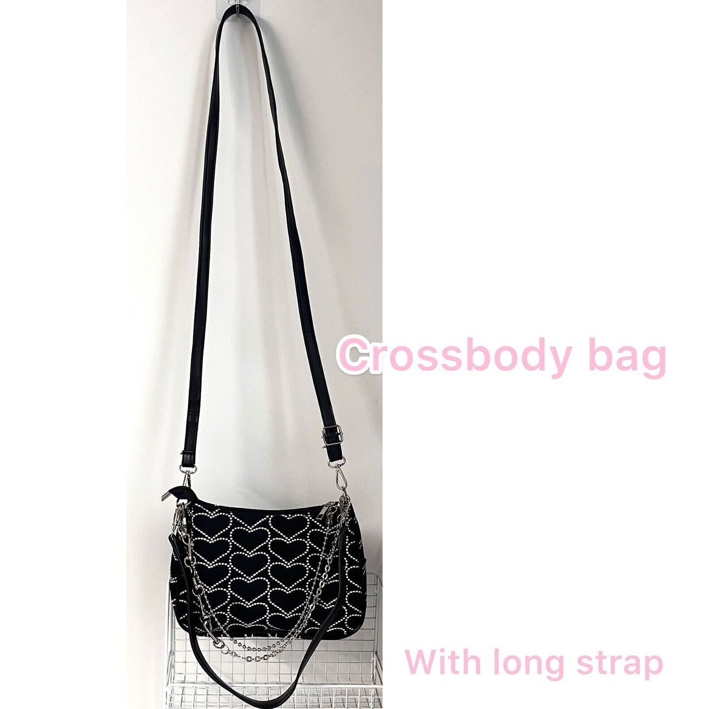 Women's Canvas Shoulder Bag Embroidery Ladies Bags Chain Purse Handbags