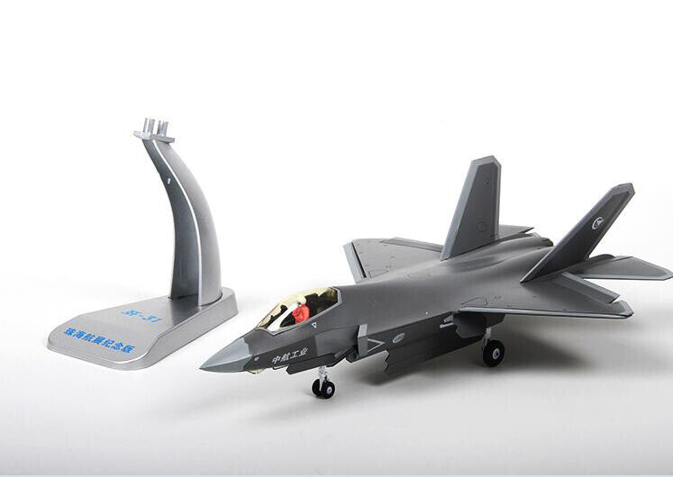 TEERBO China J-31 Zhuhai Air Show Version 1/48 diecast plane model aircraft