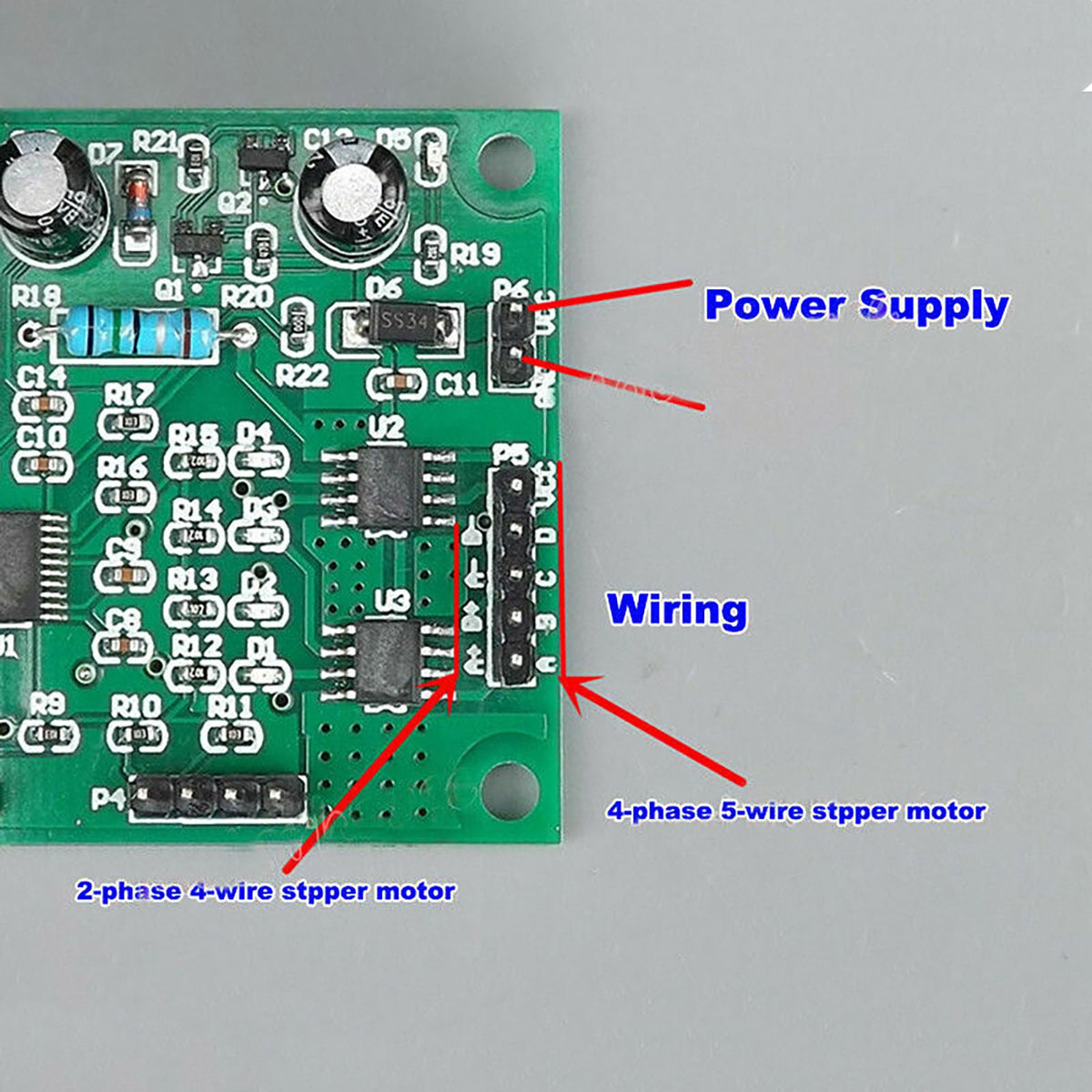 New 2-PHASE&4-Phase 5-Wire Stepper Motor DC 5v-12v Driver Board Speed Controller