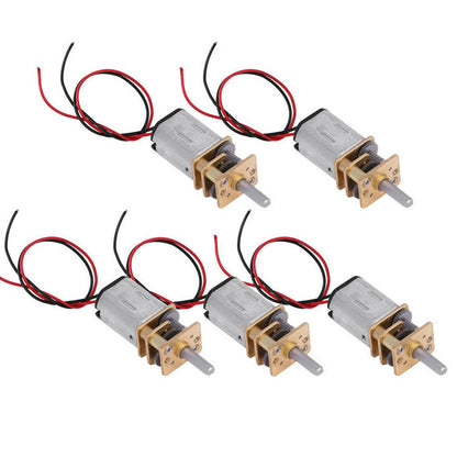 5Pcs Micro Mini N20 Gear Motor DC Slow Speed Full Metal Gearbox Reducer Toy